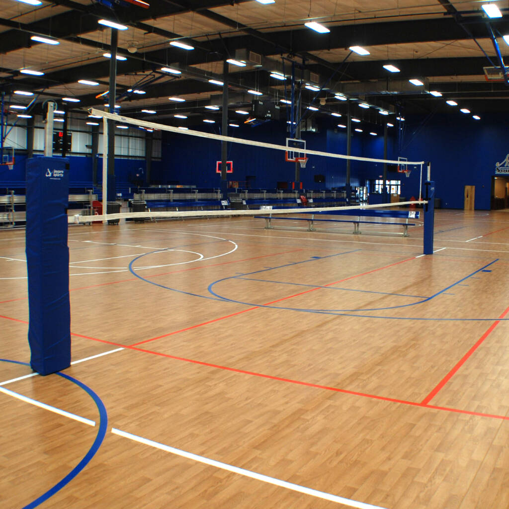 Sports Center with synthetic vinyl flooring